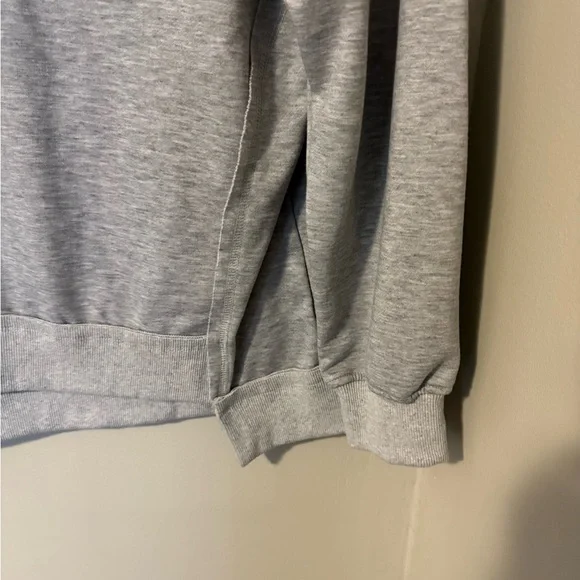 Womens Grey V-neck Sweatshirt - Picture 2 of 3